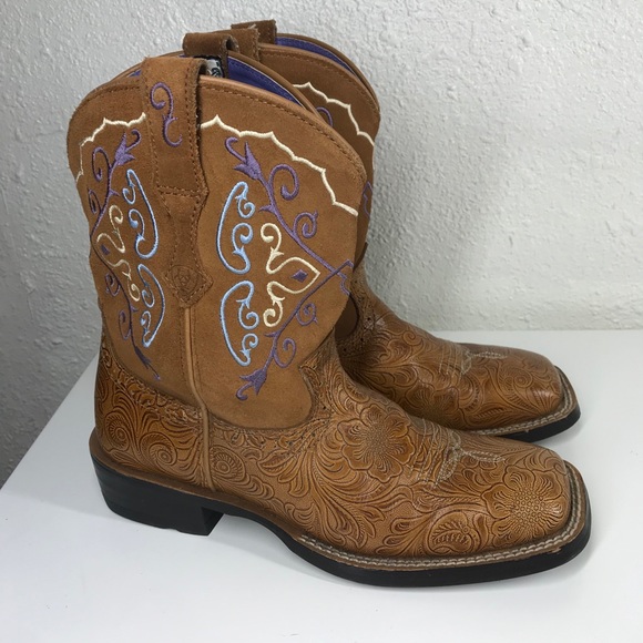 Ariat Shoes - Ariat Fatbaby Floral Printed Square Toe Boots 6B